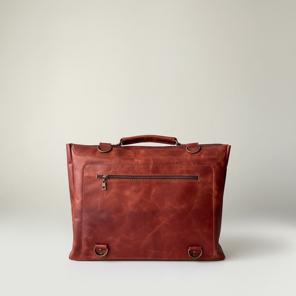 Legacy Briefcase - Vintage Tasarım El Yapımı %100 Deri Çanta Mağazam